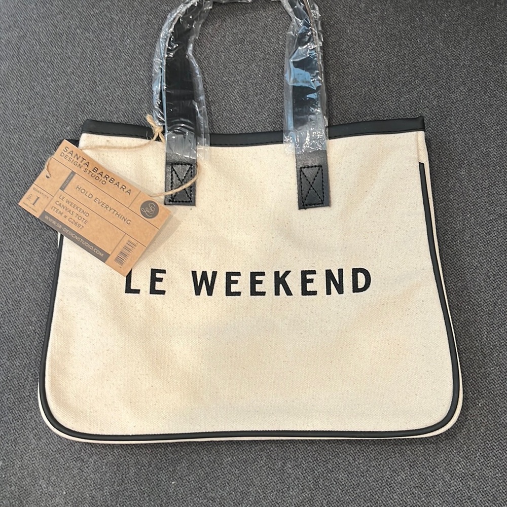 Canvas NWT small tote bag. LE WEEKEND